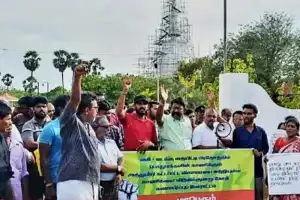 யாழ்.தையிட்டியில் இராணுவ வசமுள்ள காணிகள் விடுவிக்க வேண்டும். இல்லையேல் உறுதியுடன் உள்ளே நுழைவோம்." சுகமாரி...