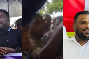 மன்னாரில் மரணத்துக்கு நீதி கோரி இடம்பெற்ற போராட்டத்தில் பொதுமக்கள் சார்பாக முன்னின்று போராடியவர்கள் மூவர் இன்று பொலிஸாரால் கைது